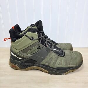 Salomon x Ultra 4 Gore Tex Men's Trail Hiking Boots Olive Green Size 14